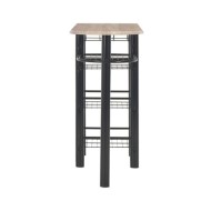 Ensemble de bar avec étagères 3 pcs Bois et acier