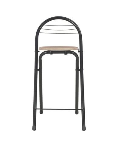 Ensemble de bar avec étagères 3 pcs Bois et acier