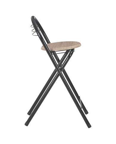 Ensemble de bar avec étagères 3 pcs Bois et acier