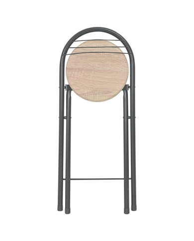 Ensemble de bar avec étagères 3 pcs Bois et acier