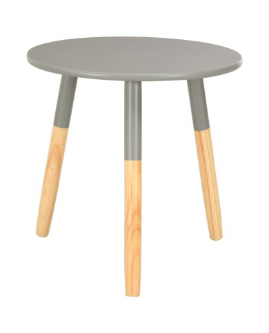 Tables d'appoint 2 pcs Gris Pin massif