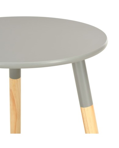 Tables d'appoint 2 pcs Gris Pin massif