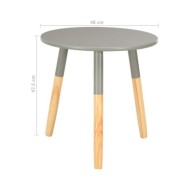 Tables d'appoint 2 pcs Gris Pin massif