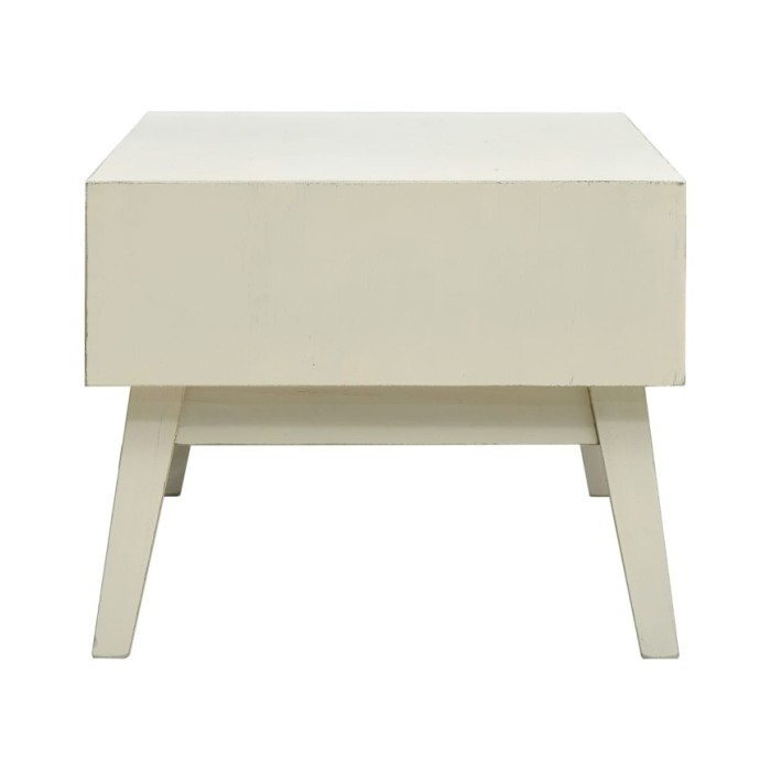 Table basse avec 2 tiroirs Gris sculpté 110x50x40 cm Bois