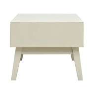 Table basse avec 2 tiroirs Gris sculpté 110x50x40 cm Bois