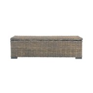 Boîte de rangement 120 cm Gris Rotin naturel kubu et manguier