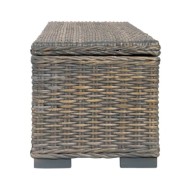 Boîte de rangement 120 cm Gris Rotin naturel kubu et manguier