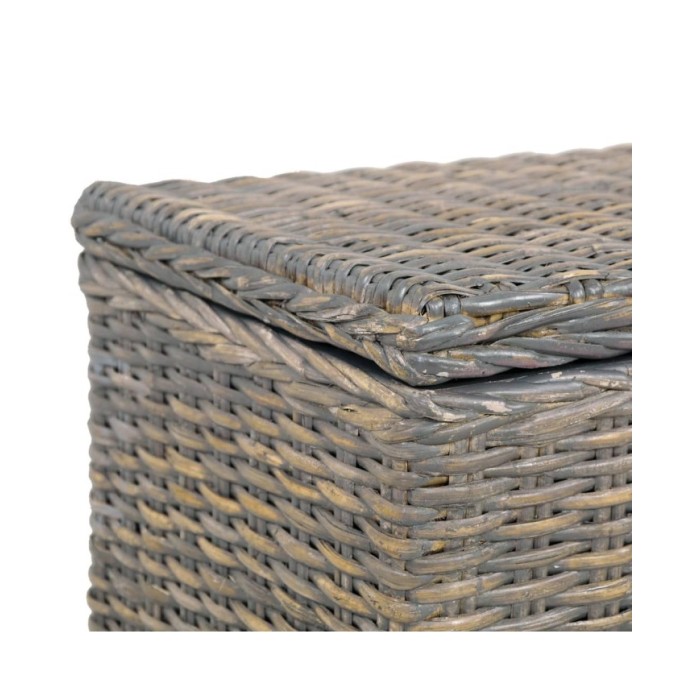 Boîte de rangement 120 cm Gris Rotin naturel kubu et manguier