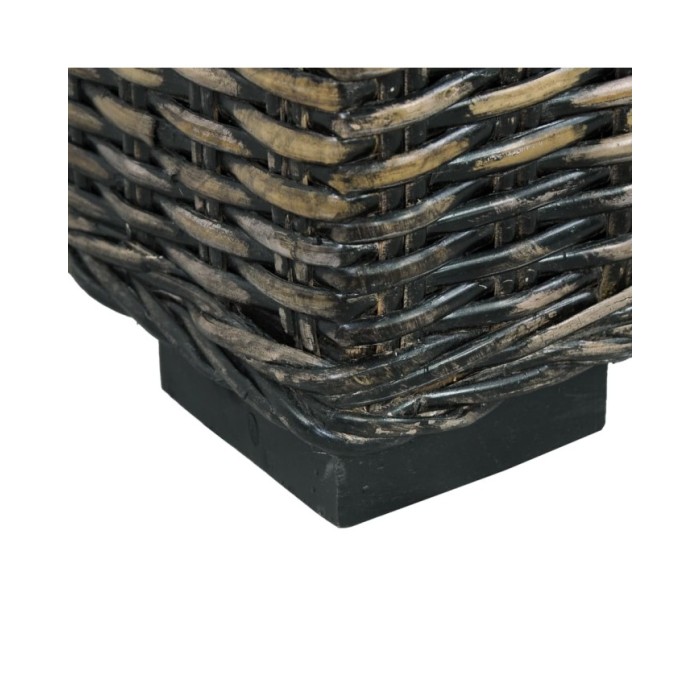 Boîte de rangement 120 cm Noir Rotin naturel kubu et manguier