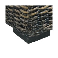 Boîte de rangement 120 cm Noir Rotin naturel kubu et manguier