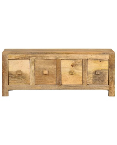 Table basse avec 4 tiroirs 90x50x35 cm Bois solide de manguier