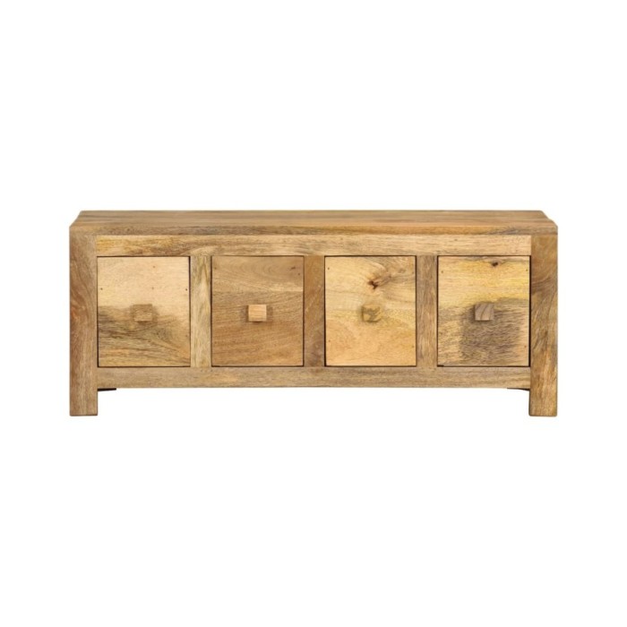 Table basse avec 4 tiroirs 90x50x35 cm Bois solide de manguier