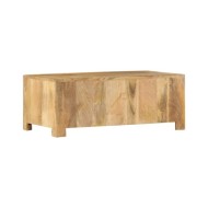 Table basse avec 4 tiroirs 90x50x35 cm Bois solide de manguier
