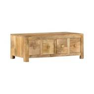 Table basse avec 4 tiroirs 90x50x35 cm Bois solide de manguier
