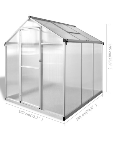 Serre Aluminium renforcé 3,46 m²