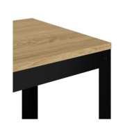 Table d'appoint Marron clair et noir 40x40x45 cm MDF et fer