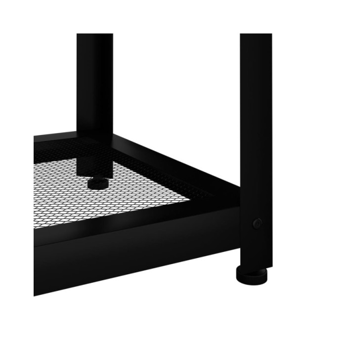 Table d'appoint Marron foncé et noir 40x40x45 cm MDF et fer