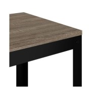 Table d'appoint Gris et noir 40x40x45 cm MDF et fer