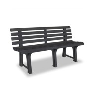 Banc de jardin 145,5 cm Plastique Anthracite