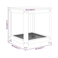 Table d'appoint Gris et noir 40x40x45 cm MDF et fer