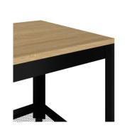 Table basse Marron clair et noir 90x45x45 cm MDF et fer