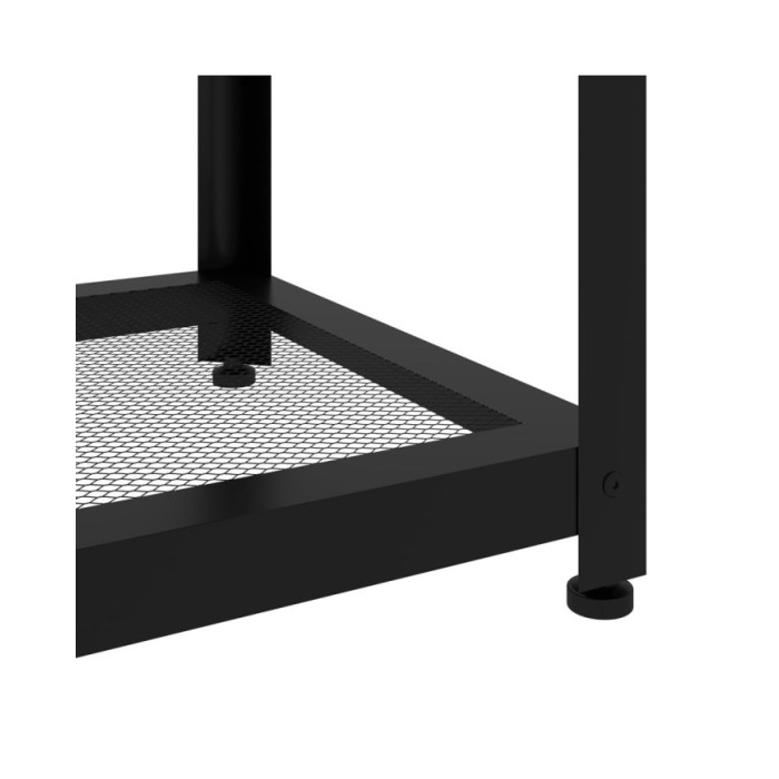 Table basse Marron clair et noir 90x45x45 cm MDF et fer