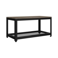 Table basse Gris et noir 90x45x45 cm MDF et fer