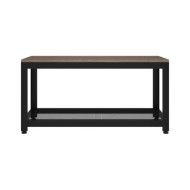 Table basse Gris et noir 90x45x45 cm MDF et fer