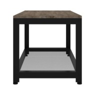 Table basse Gris et noir 90x45x45 cm MDF et fer
