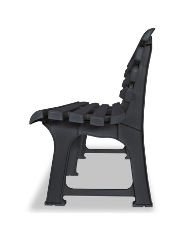 Banc de jardin 145,5 cm Plastique Anthracite