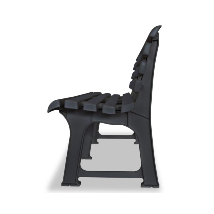 Banc de jardin 145,5 cm Plastique Anthracite