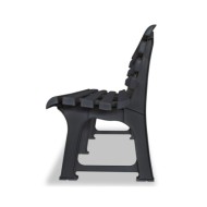 Banc de jardin 145,5 cm Plastique Anthracite