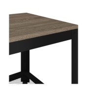 Table basse Gris et noir 90x45x45 cm MDF et fer