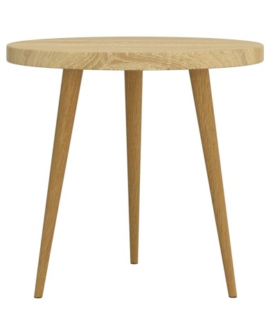 Ensemble de tables d'appoint 3 pcs Marron clair MDF et fer