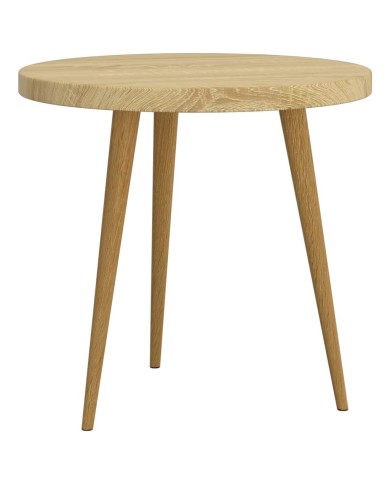 Ensemble de tables d'appoint 3 pcs Marron clair MDF et fer