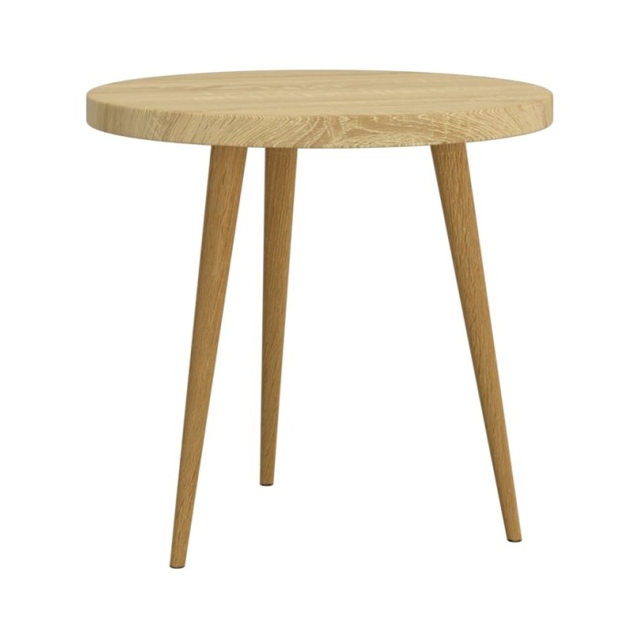 Ensemble de tables d'appoint 3 pcs Marron clair MDF et fer