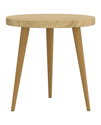 Ensemble de tables d'appoint 3 pcs Marron clair MDF et fer