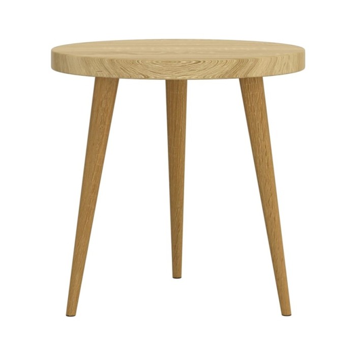 Ensemble de tables d'appoint 3 pcs Marron clair MDF et fer