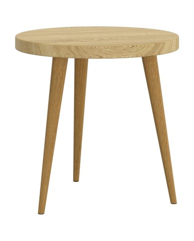 Ensemble de tables d'appoint 3 pcs Marron clair MDF et fer