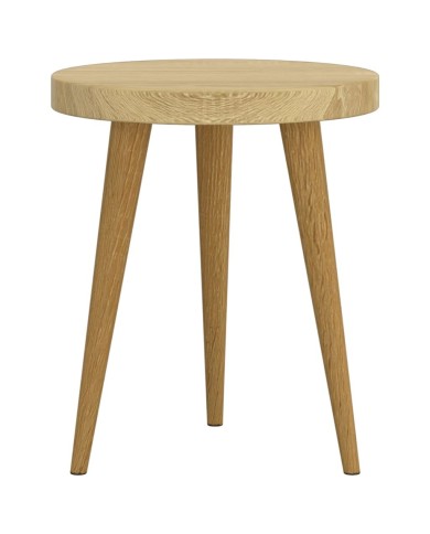 Ensemble de tables d'appoint 3 pcs Marron clair MDF et fer