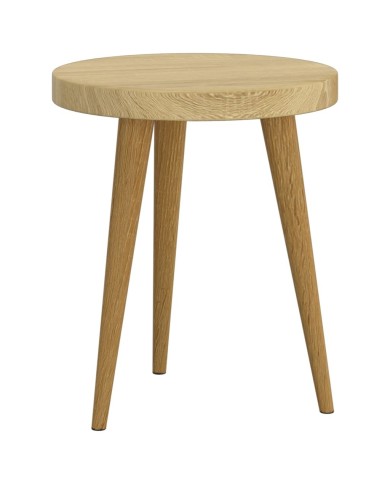 Ensemble de tables d'appoint 3 pcs Marron clair MDF et fer