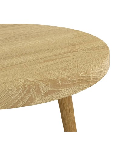 Ensemble de tables d'appoint 3 pcs Marron clair MDF et fer