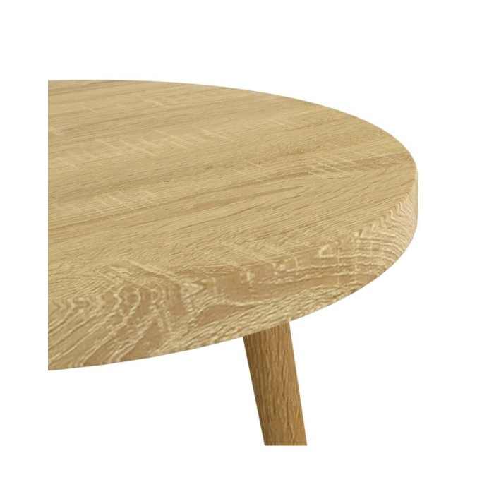 Ensemble de tables d'appoint 3 pcs Marron clair MDF et fer