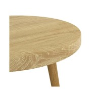 Ensemble de tables d'appoint 3 pcs Marron clair MDF et fer