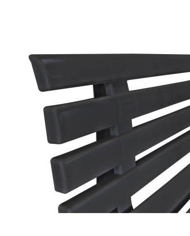 Banc de jardin 145,5 cm Plastique Anthracite