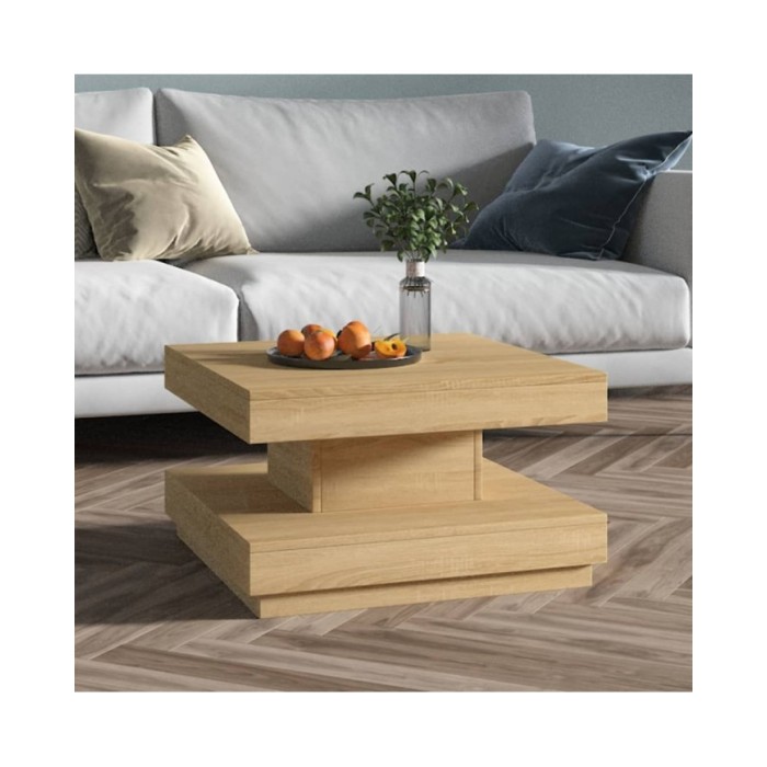 Table basse Marron clair 60x60x35 cm MDF