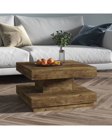 Table basse Marron foncé 60x60x35 cm MDF