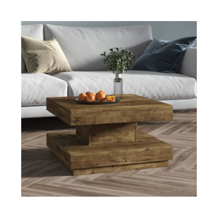 Table basse Marron foncé 60x60x35 cm MDF