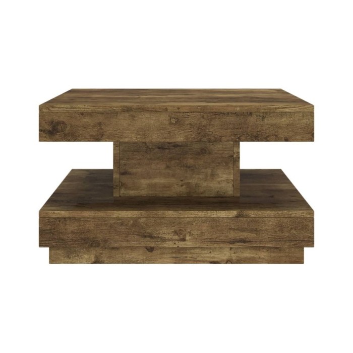 Table basse Marron foncé 60x60x35 cm MDF