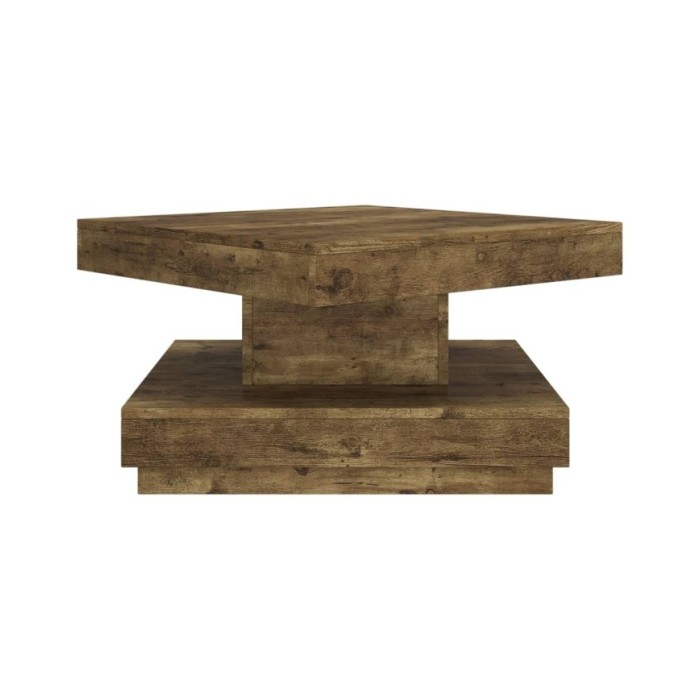 Table basse Marron foncé 60x60x35 cm MDF